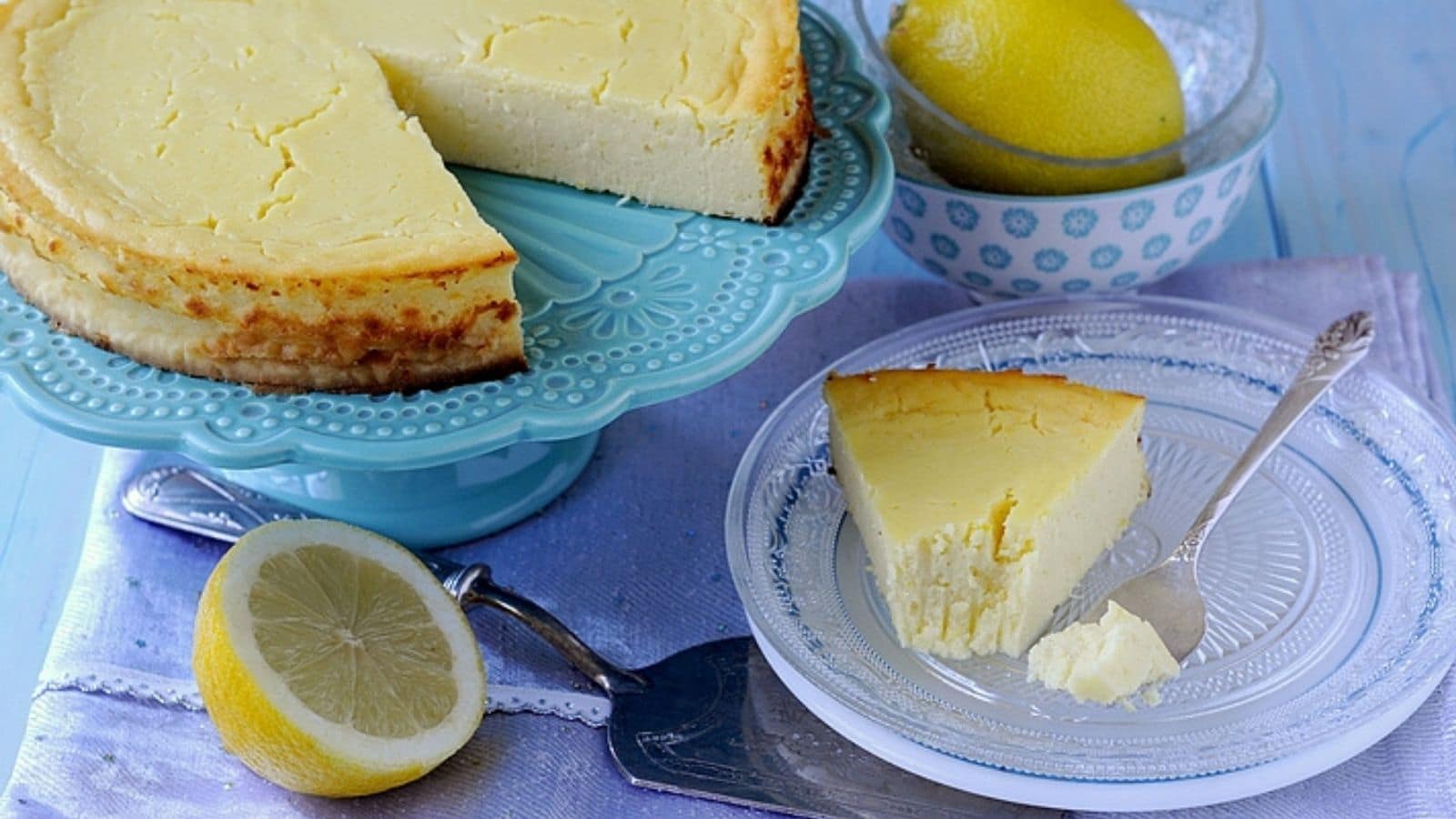 Gâteau de yaourt et ricotta au citron