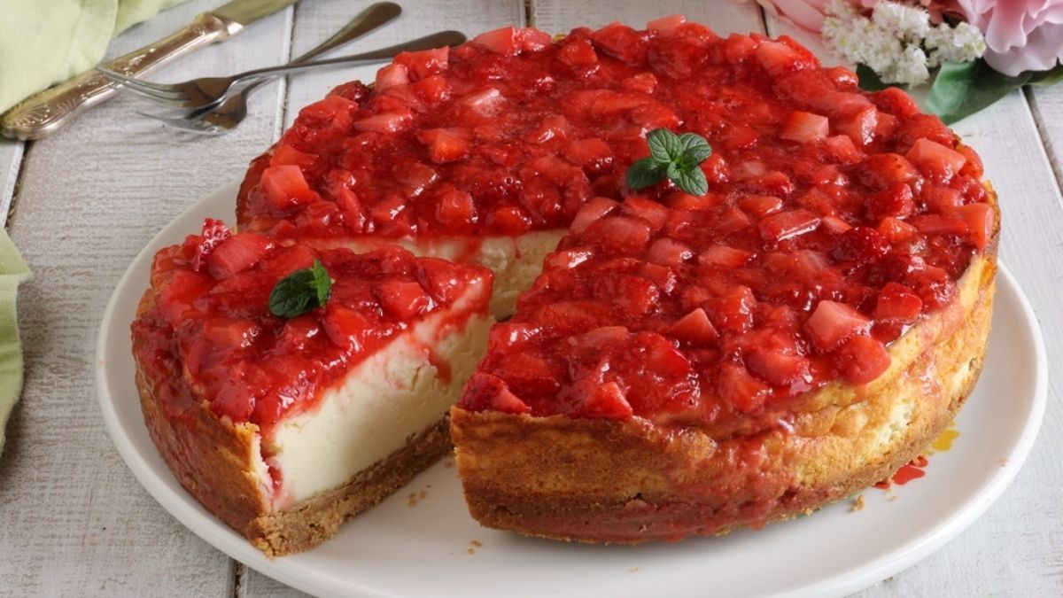 Cheesecake fraise Cyril Lignac