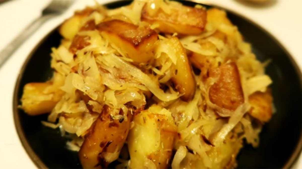 Poêlée de pommes de terre et chou cabus