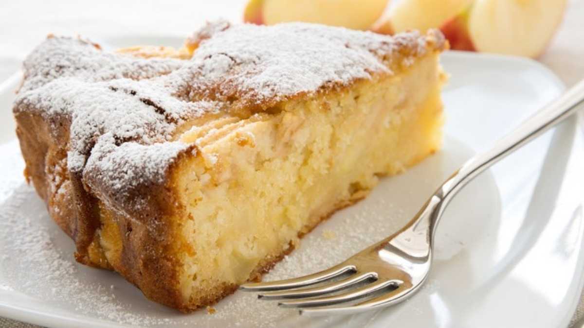 Gâteau aux pommes sans beurre avec lait