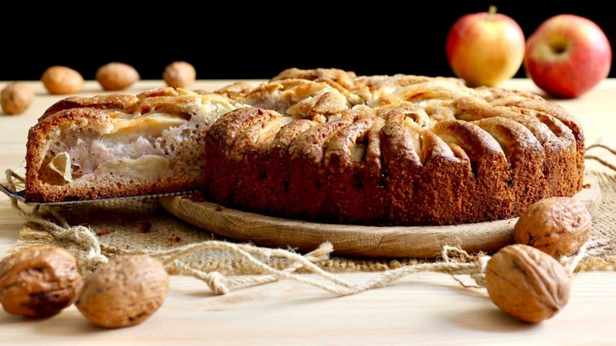 Gâteau aux pommes et aux noix inratable