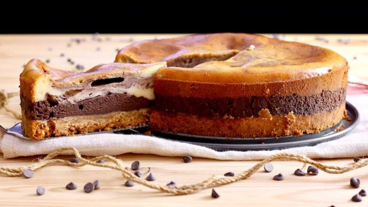 Cheesecake marbré cuit au four