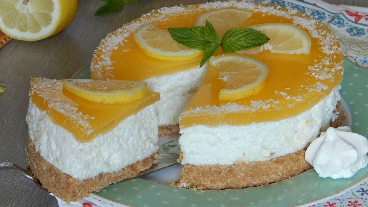 Cheesecake al limone e cocco