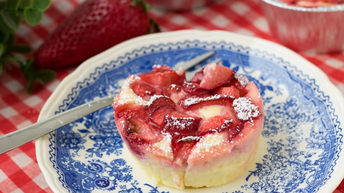 mini gâteaux aux fraises