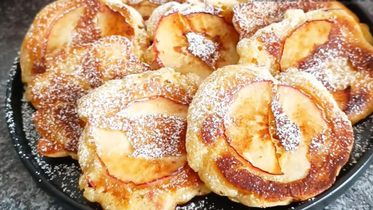 Pancakes aux pommes facile – seulement 2 pommes