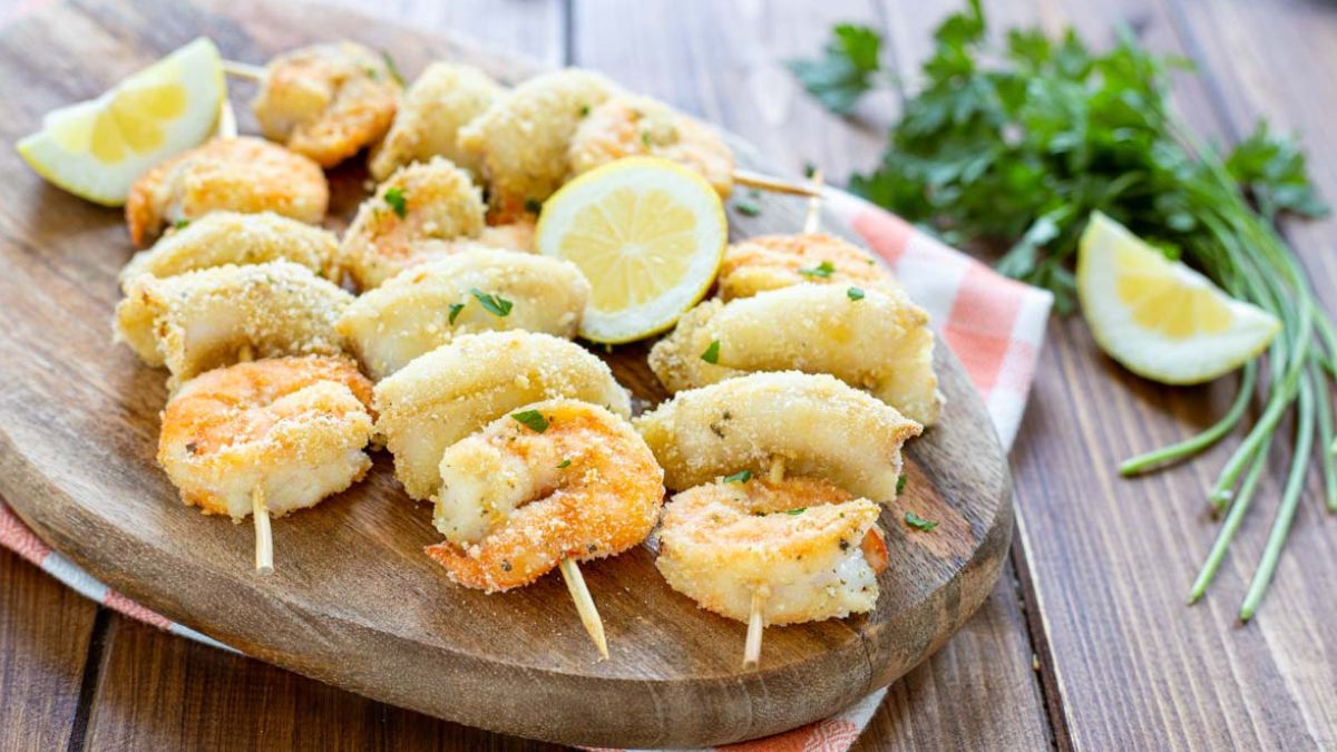 Brochettes de calamars et crevettes – recette super délicieuse