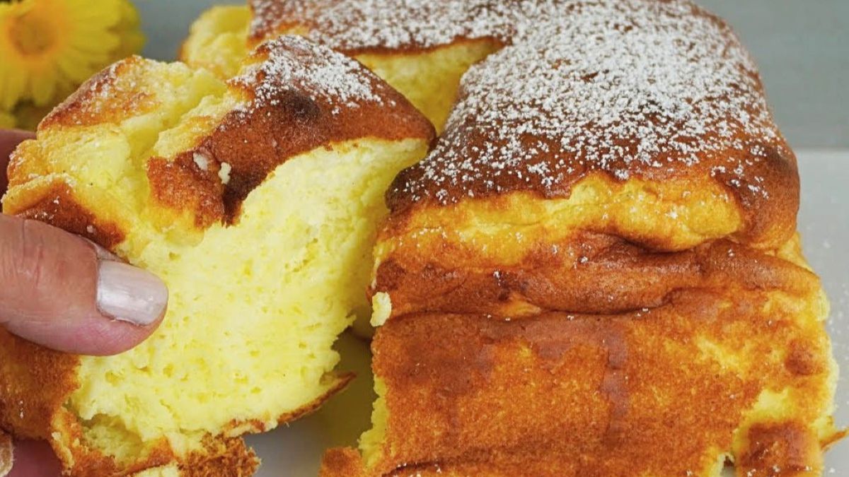 Gâteau léger et moelleux pour le petit-déjeuner, sans farine : il est délicieux !